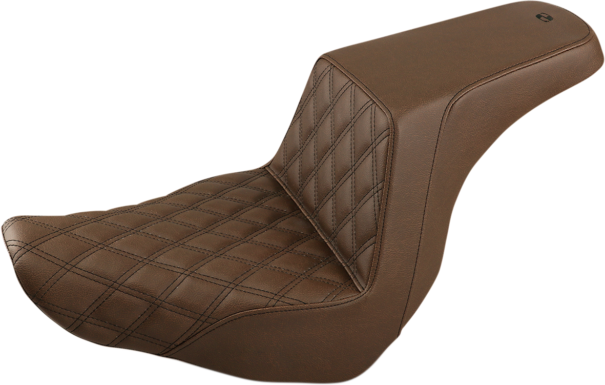 Saddlemen Brown Step Up Tuck-N-Roll Seat for 2018-2023 Harley Softail FLSB FXLR