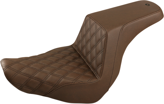 Saddlemen Brown Step Up Tuck-N-Roll Seat for 2018-2023 Harley Softail FLSB FXLR