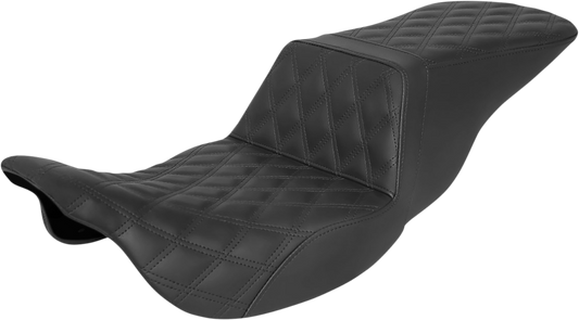 Saddlemen Tour Step-Up Lattice Stitch Seat for 2008-2025 Harley Touring Models