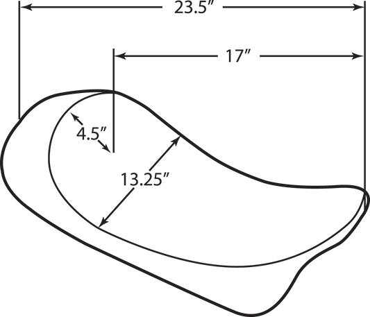 Drag Specialties Low Profile Faux Suede Solo Seat fits 2008-2024 Harley Touring