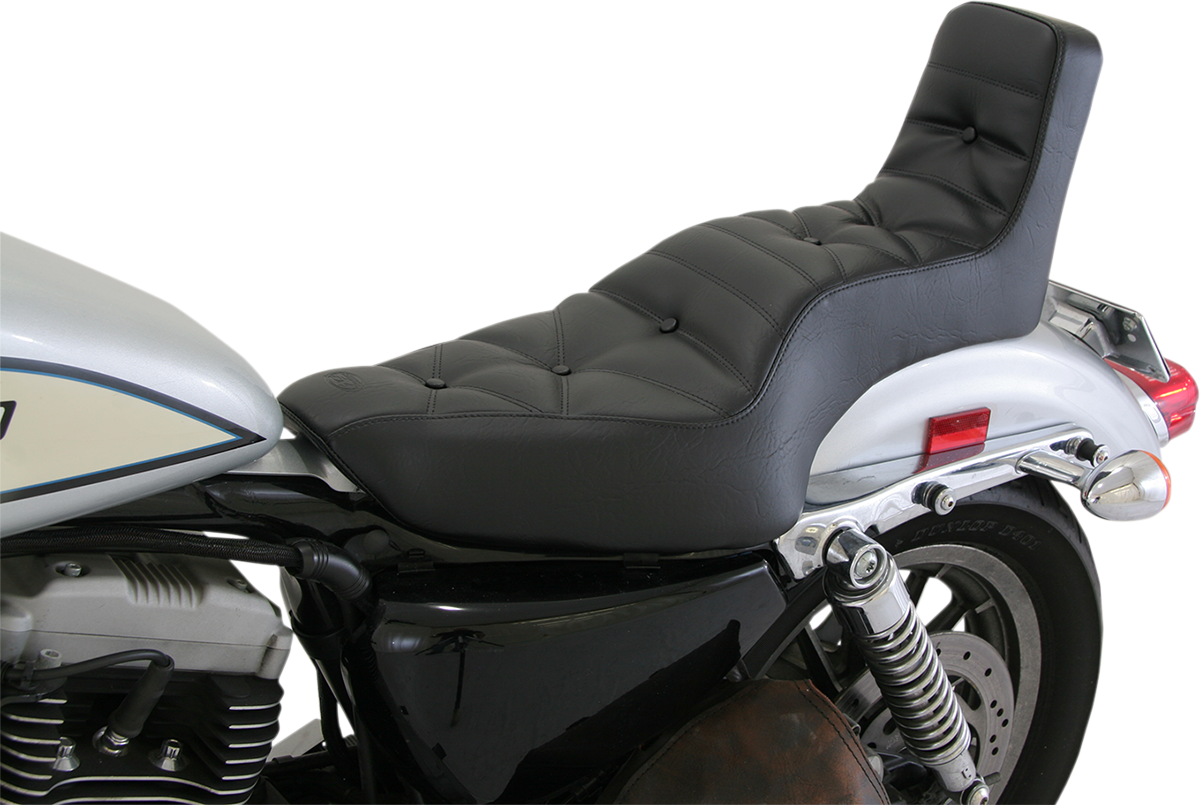 Mustang Throwback 2-Up Diamond Motorcycle Seat 2004-2021 Harley Sportster Models