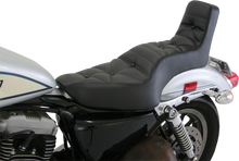 Mustang Throwback 2-Up Diamond Motorcycle Seat 2004-2021 Harley Sportster Models