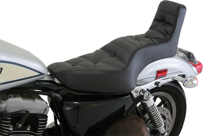 Mustang Throwback 2-Up Diamond Motorcycle Seat 2004-2021 Harley Sportster Models