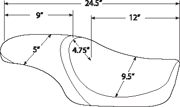 Drag Specialties Predator Smooth Seat fits 1957-1978 Harley Sportster Ironhead