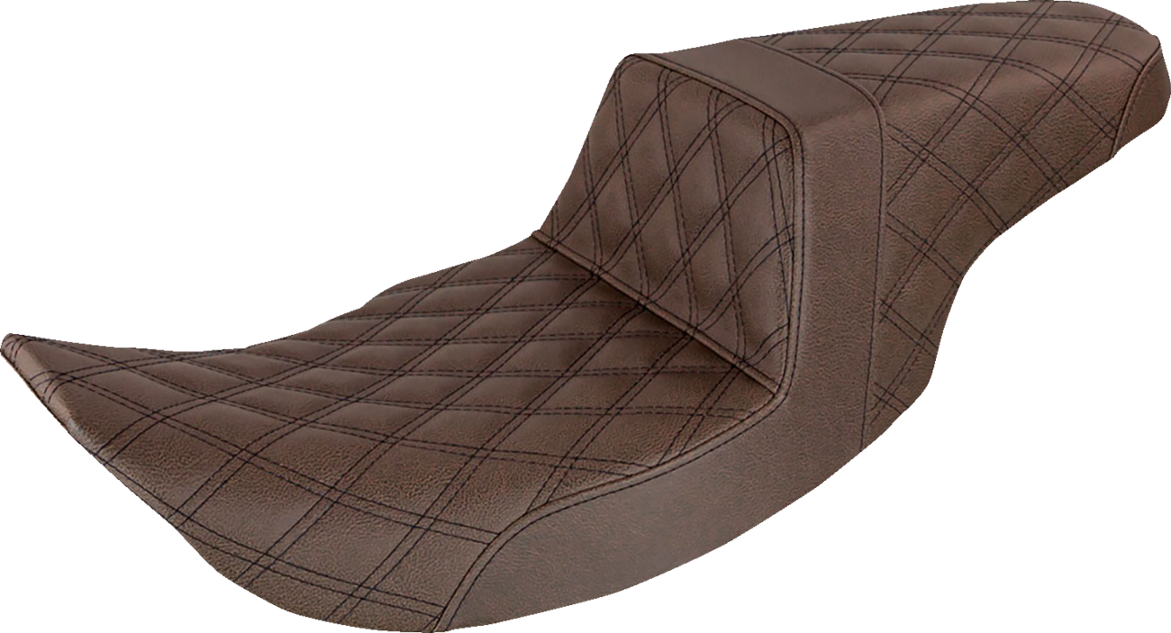Saddlemen Brown Step Up Gel Seat for 1997-2007 Harley Road King Street Glide