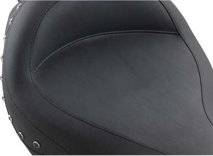 Mustang Studded Super Wide Solo Seat 2008-2024 Harley Davidson Touring 76069