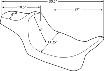 Drag Specialties Predator III Extended Reach Seat fits 2008-2024 Harley Touring