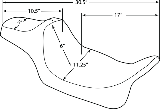 Drag Specialties Predator III Extended Reach Seat fits 2008-2024 Harley Touring