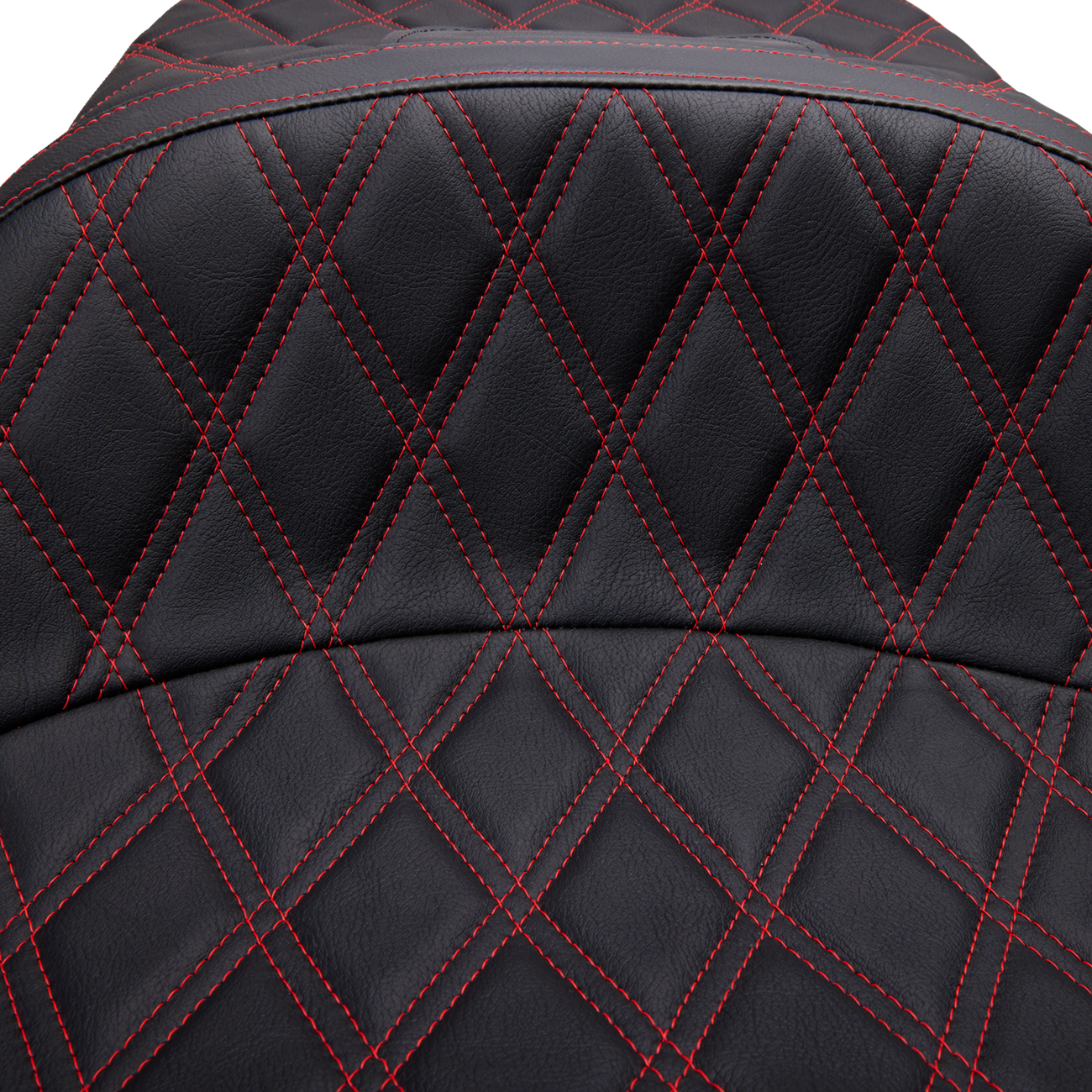 Drag Specialties Freedom Double Diamond Red Stitch Seat 1997-07 Harley Touring