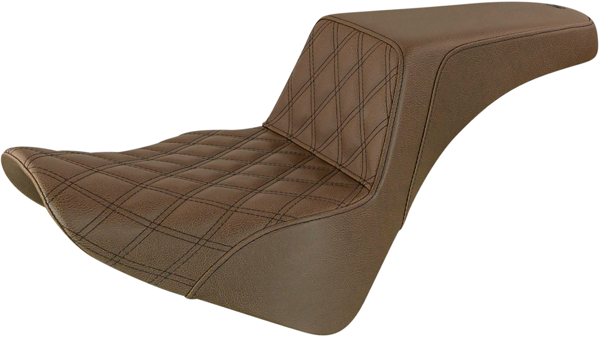 Saddlemen Step Up Brown Gel Seat for 2018-22 Harley Softail FLSL FLHC FLDE FLHCS