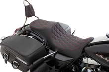 Drag Specialties Predator III Red Diamond Seat fits 2008-2025 Harley Touring