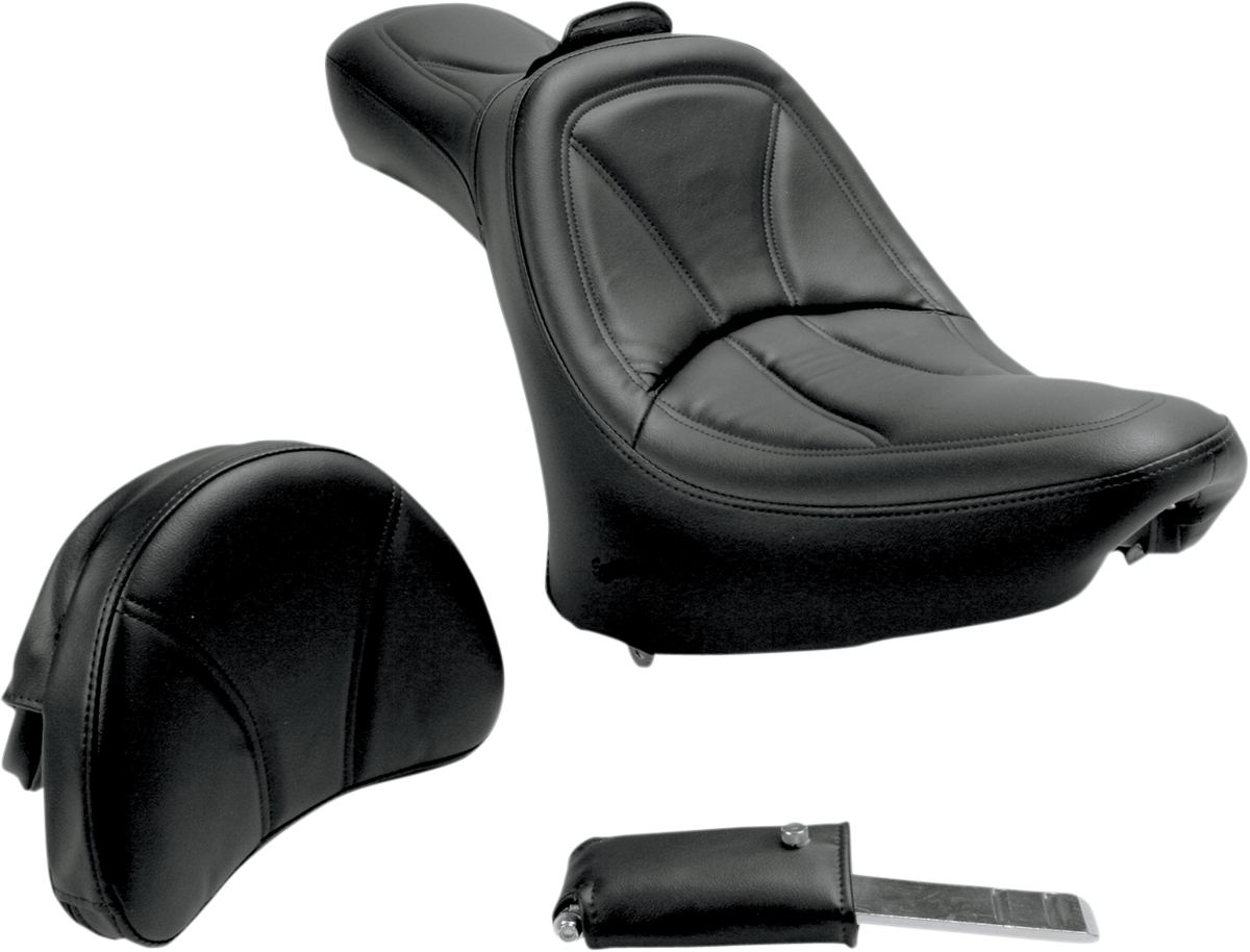 Saddlemen King Seat with Saddle Gel & Backrest Seat fits 2000-06 Harley Softail