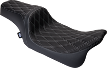 Drag Specialties Predator Silver Diamond Seat fits 2008-2025 Harley Touring FLHX