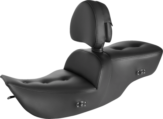 Saddlemen Roadsofa Pillow Heated Seat with Backrest for 1997-2007 Harley Touring