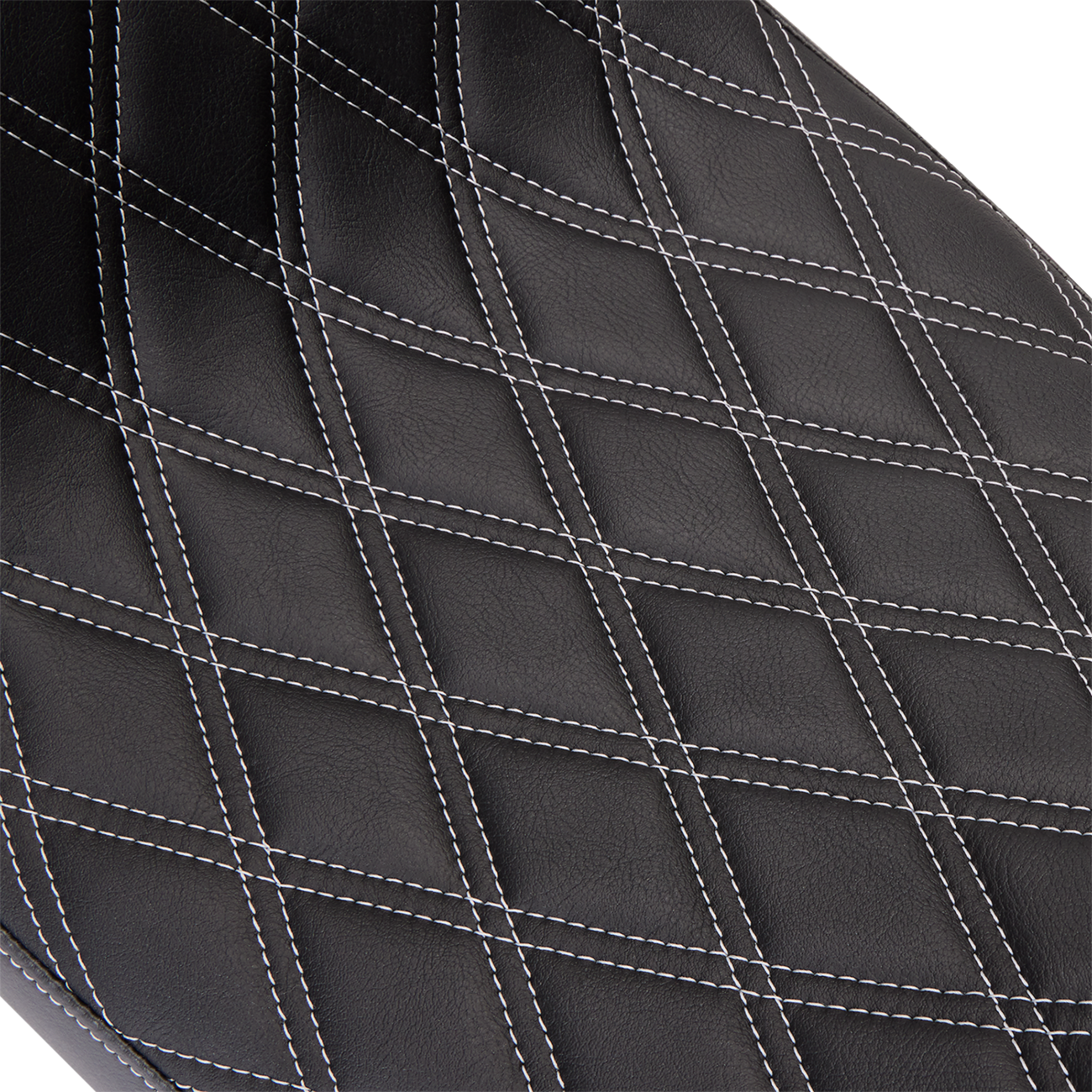 Drag Specialties Predator Silver Diamond Stitch Seat for 2008-24 Harley Touring