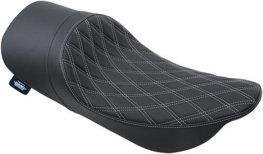 Drag Specialties Silver Black Diamond Solo Seat for 2008-2024 Harley Touring