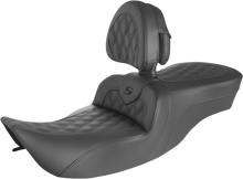 Saddlemen RoadSofa Lattice Stitch Motorcycle Seat 1997-2007 Harley Touring
