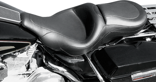 Mustang Black Sport 2-Up Vinyl Motorcycle Seat 1997-2007 Harley Touring Models