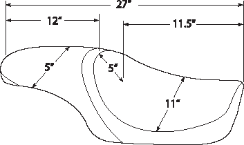 Drag Specialties Black Smooth Predator Seat 2010-2022 Harley Sportster XLL XLT
