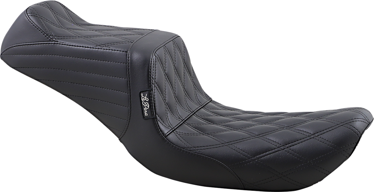 Le Pera Tailwhip Diamond 2 Up Motorcycle Seat for 1999-2003 Harley Dyna Models