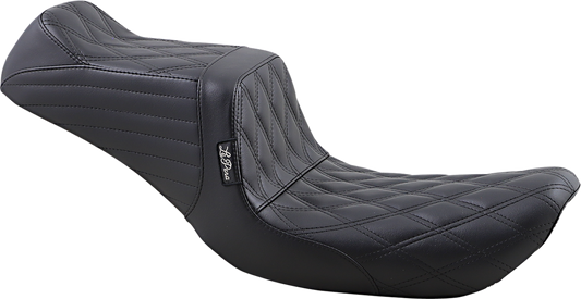 Le Pera Tailwhip Diamond 2 Up Motorcycle Seat for 1999-2003 Harley Dyna Models