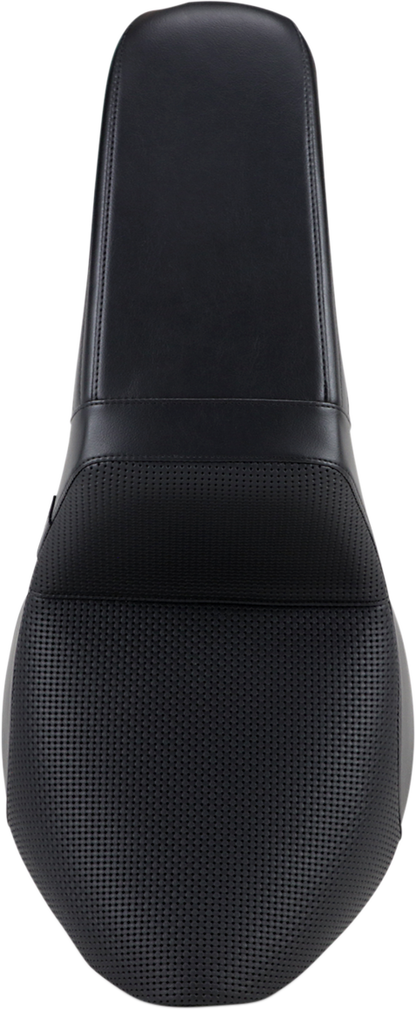 Le Pera Vinyl Black Basketweave Kickflip Seat 2018-2024 Harley Softail FXBB