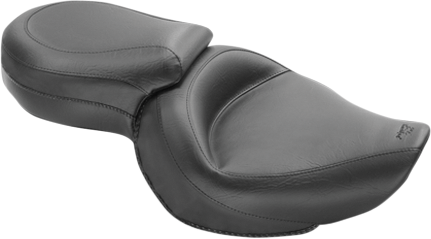 Mustang Vintage Black Vinyl 2-Up Motorcycle Solo Seat 2004-2021 Harley Sportster