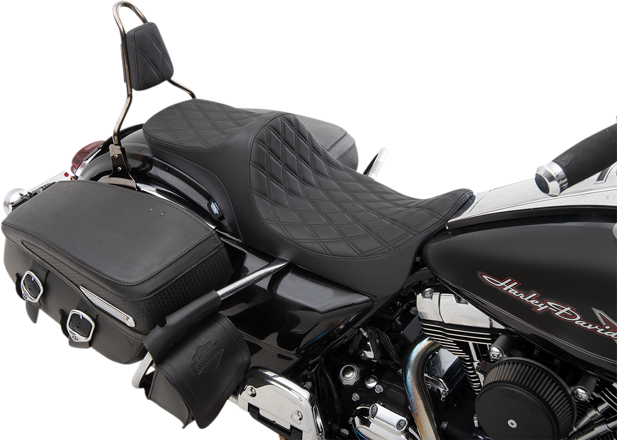 Drag Specialties Predator III Diamond Stitch Seat fits 2008-2024 Harley Touring