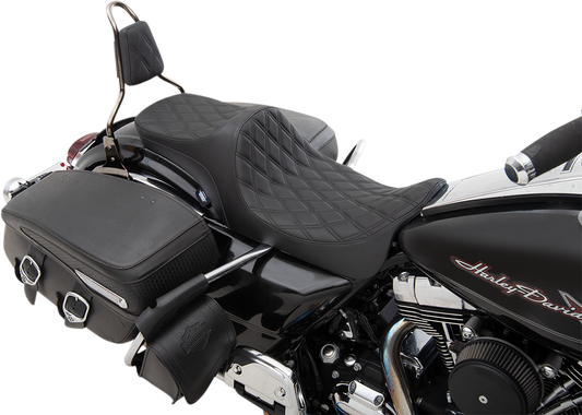 Drag Specialties Predator III Diamond Stitch Seat fits 2008-2024 Harley Touring