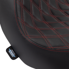 Drag Specialties Red Diamond Solo Seat for 2018-2026 Harley Softail Low Rider