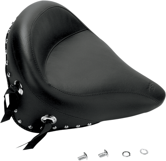 Mustang Wide Studded Solo Seat 2000-2006 Harley Softail Fat Boy FXST 75094