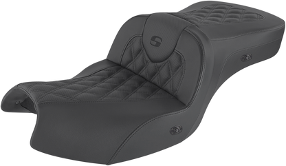 Saddlemen Roadsofa Black Heated Motorcycle 2-Up Seat 2020-2022 Indian Challenger