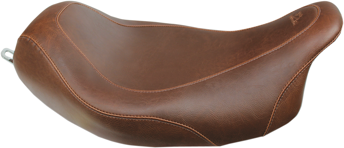 Mustang Wide Tripper Brown Solo Seat fits 2008-2024 Harley Touring Models 76720