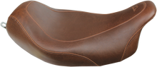 Mustang Wide Tripper Brown Solo Seat fits 2008-2025 Harley Touring Models 76720
