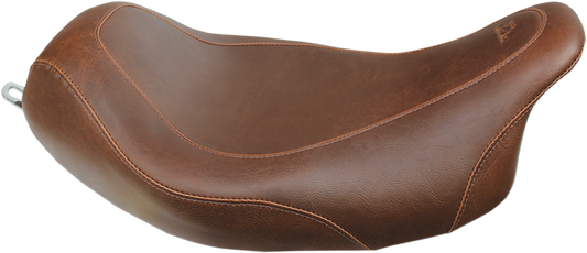 Mustang Wide Tripper Brown Solo Seat fits 2008-2024 Harley Touring Models 76720