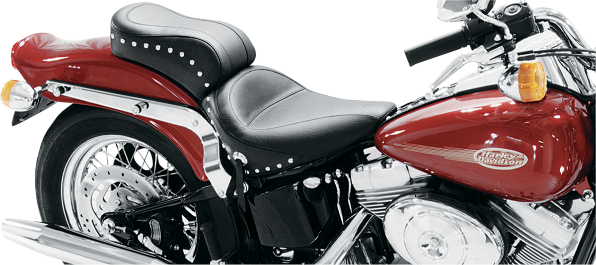 Mustang Original Studded Seat for 2000-2007 Harley Softail Fat Boy Heritage 75076