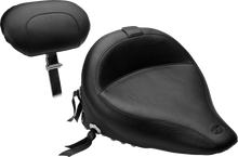 Mustang Wide Solo Seat with Backrest for 2000-2006 Harley Softail FLST FXST