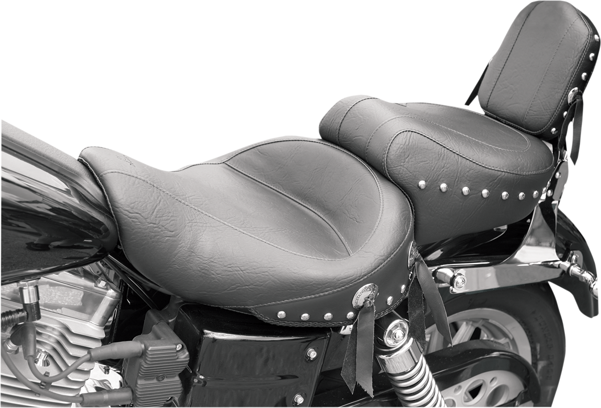 Mustang Wide Studded Seat for 1996-2003 Harley Dyna Super Glide Low Rider 75530