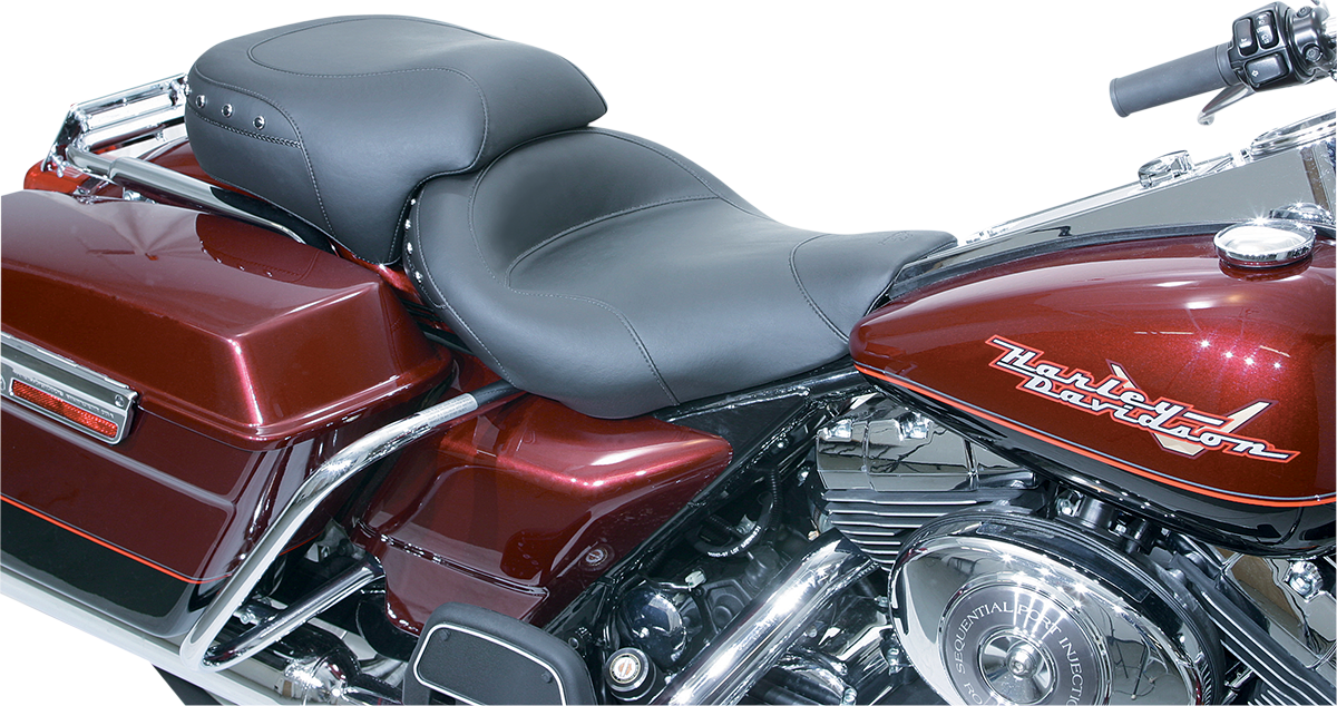 Mustang Wide Studded Touring Seat for 1999-2007 Harley Road King Street Glide